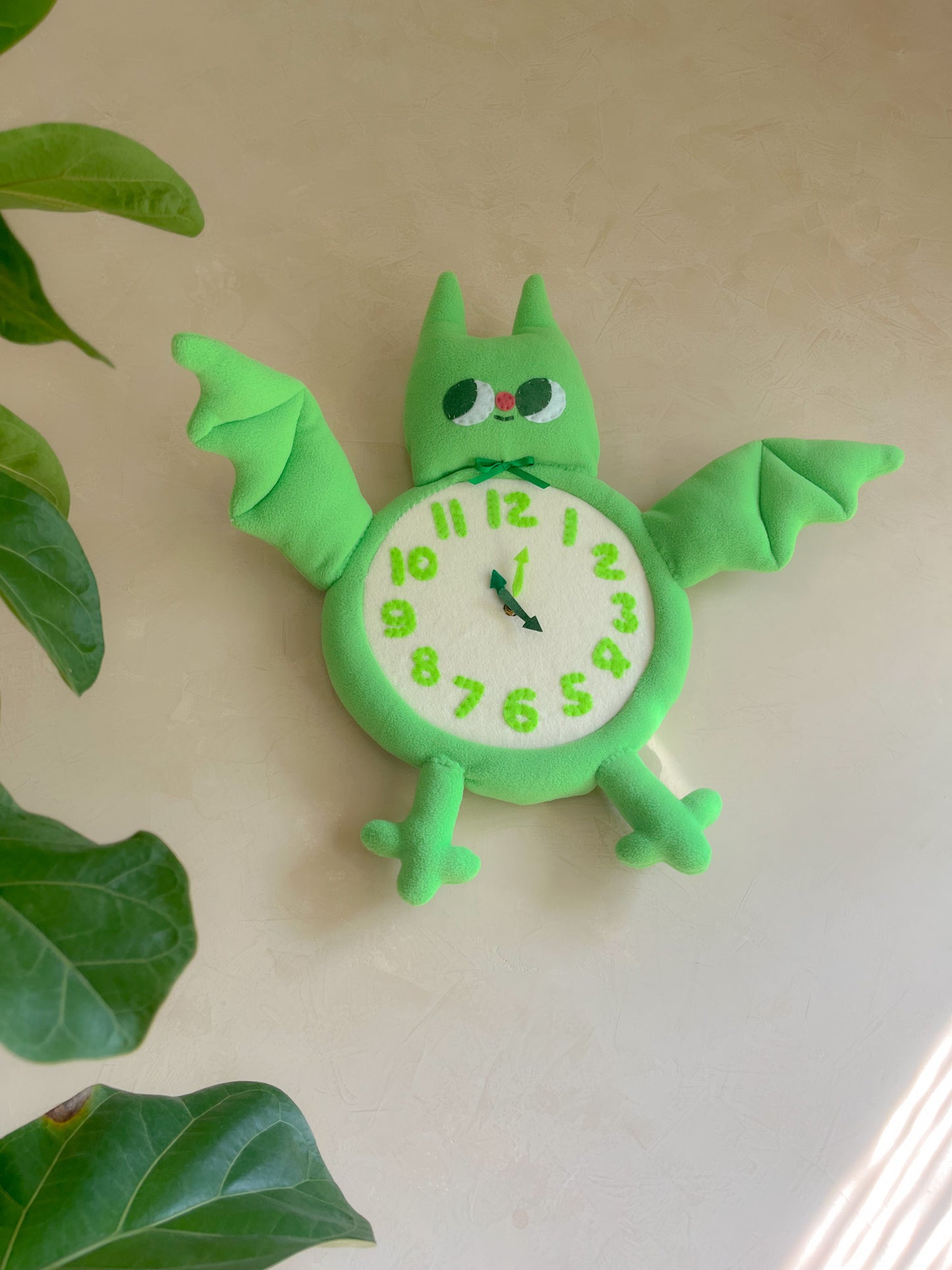 Slime Bat Plushie Friend Clock
