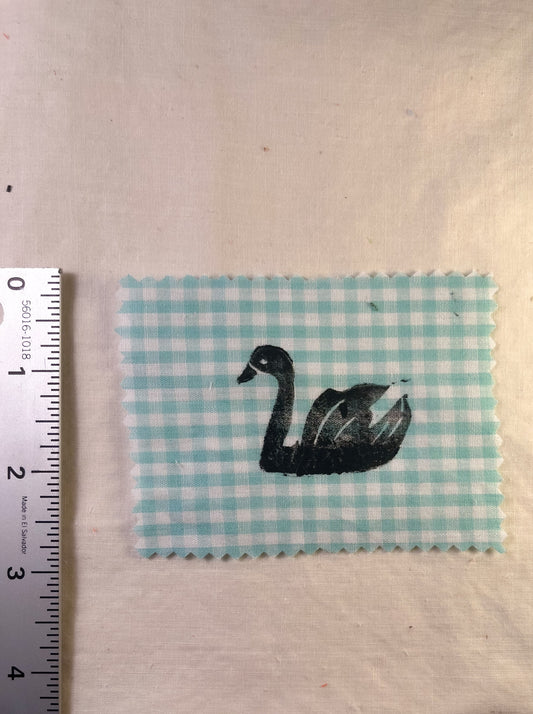 Swan ~ Lino Print Patch