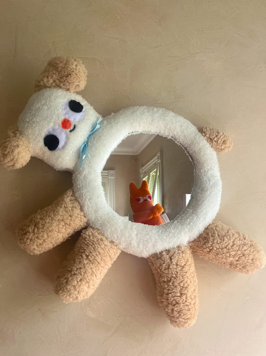 Fluffy Doggie • Clunky Picnic Plush Mirror