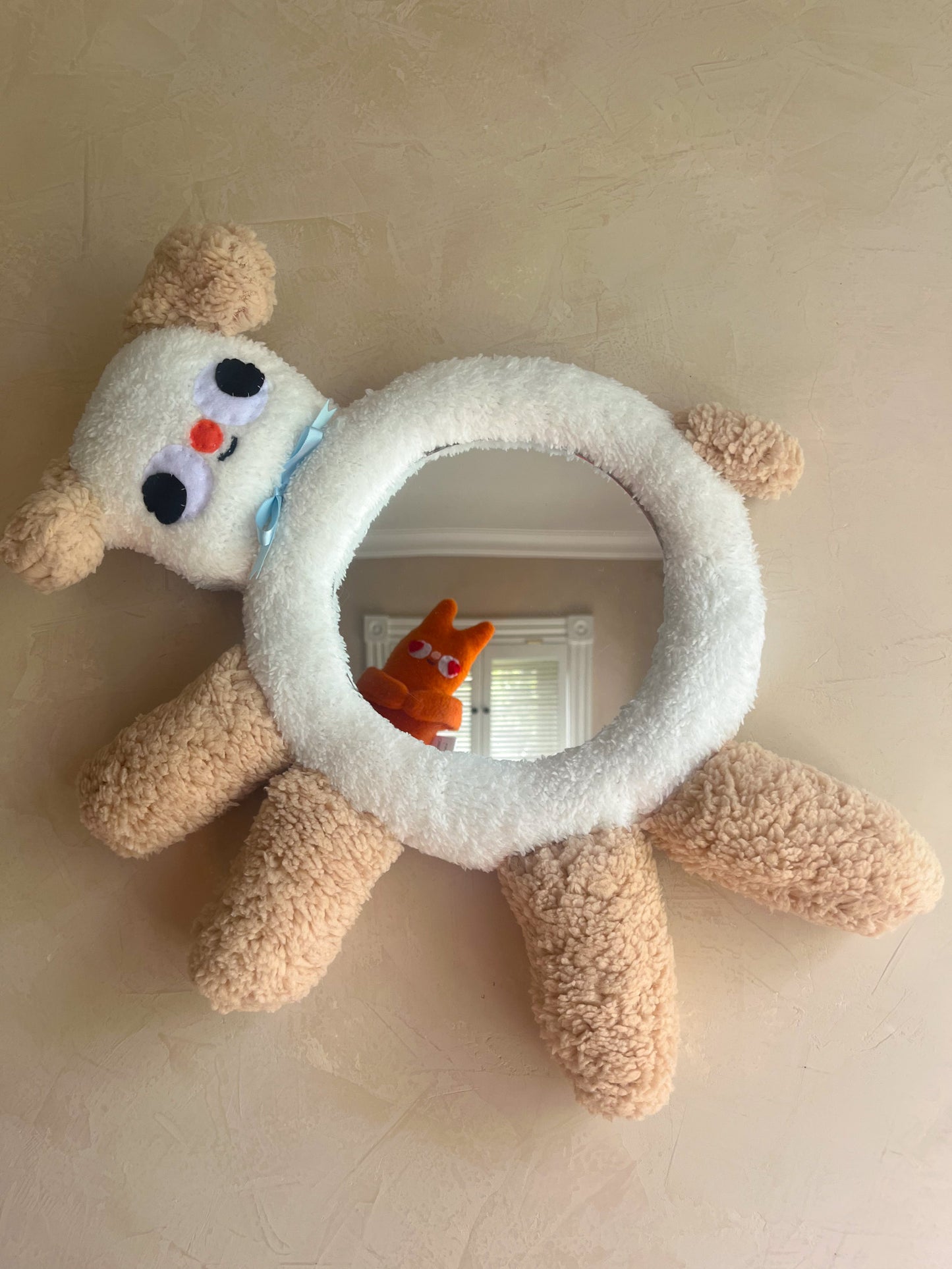 Fluffy Doggie • Clunky Picnic Plush Mirror