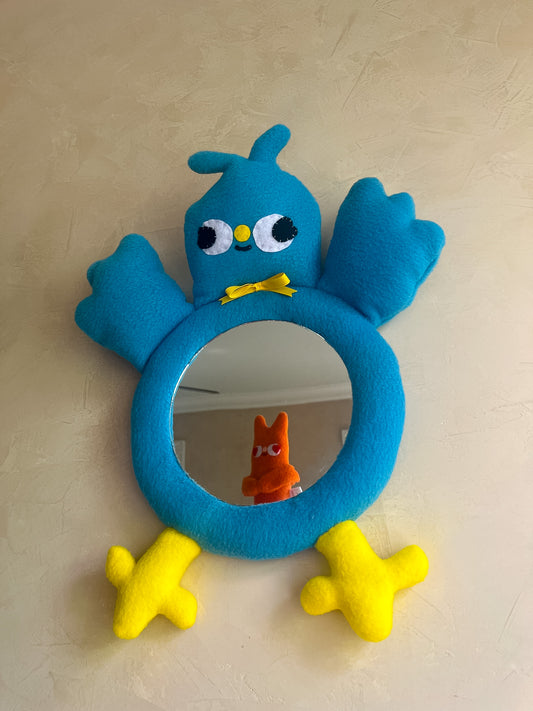 Blue Bird • Clunky Picnic Plush Mirror