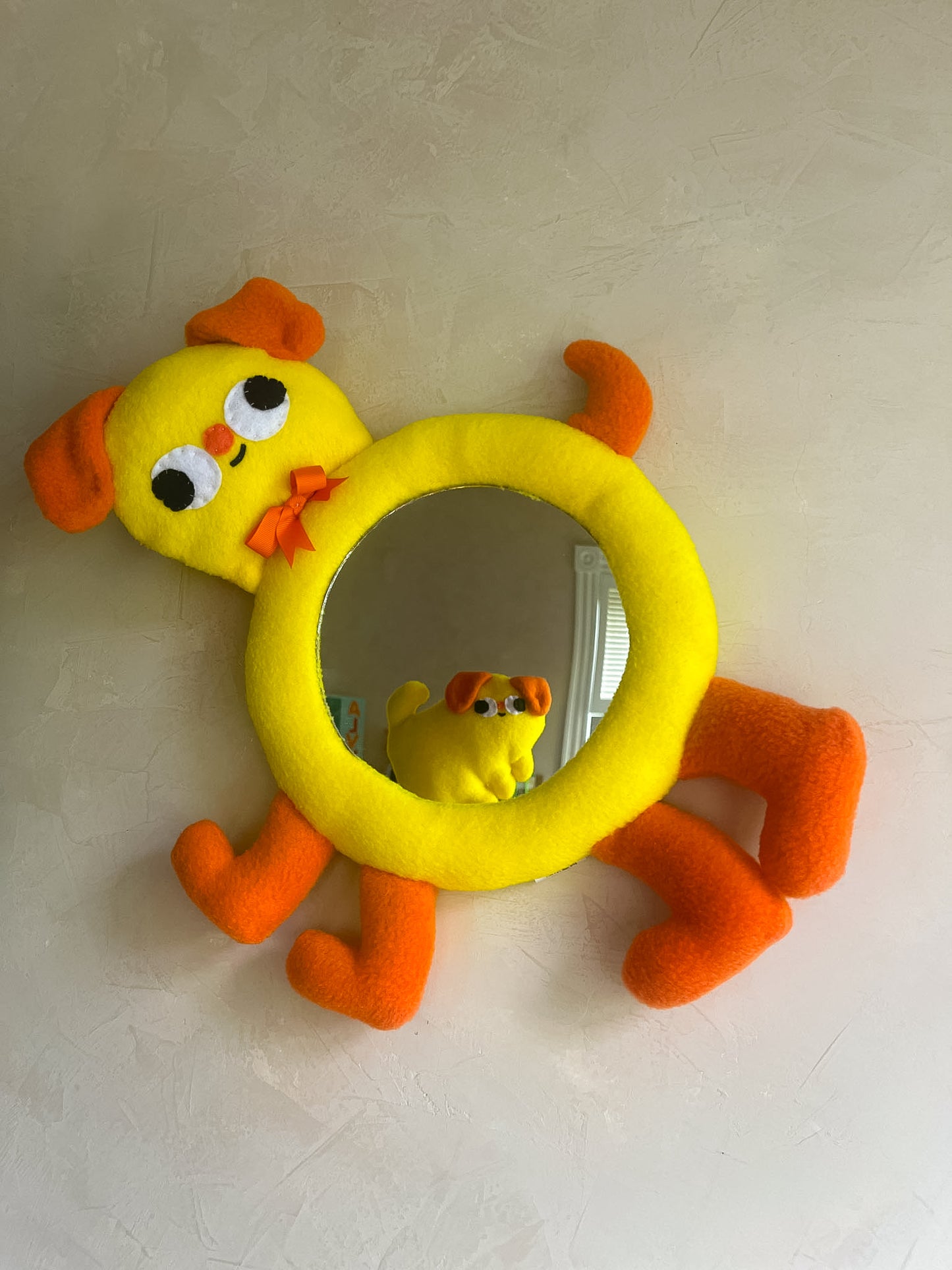 Mac & Cheese Doggie • Clunky Picnic Plush Mirror