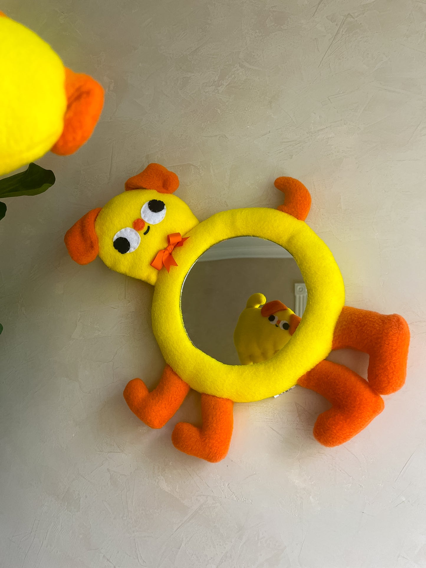 Mac & Cheese Doggie • Clunky Picnic Plush Mirror