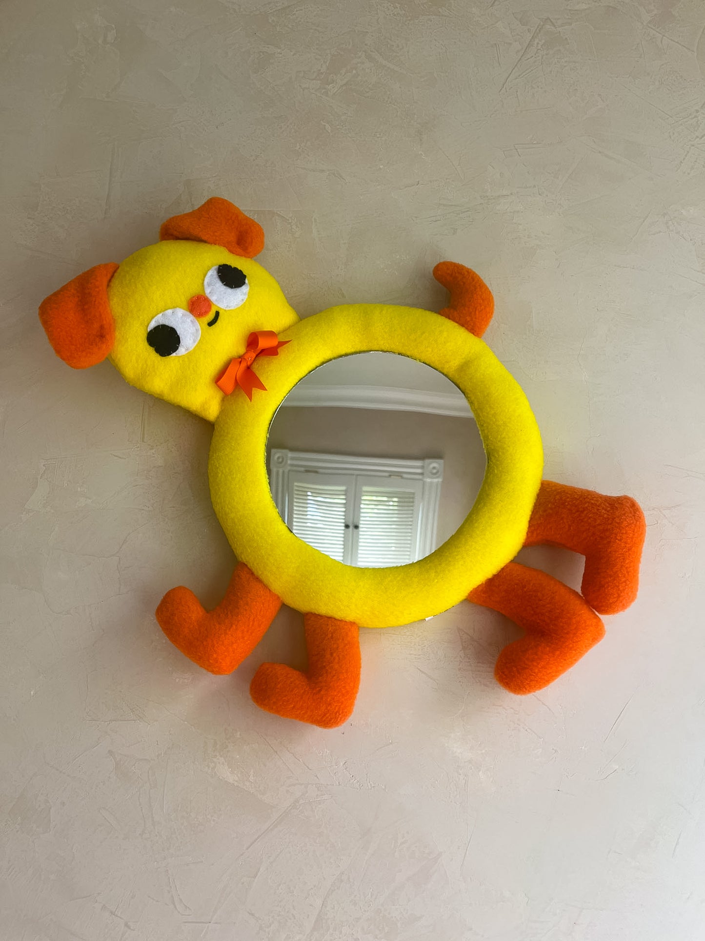 Mac & Cheese Doggie • Clunky Picnic Plush Mirror
