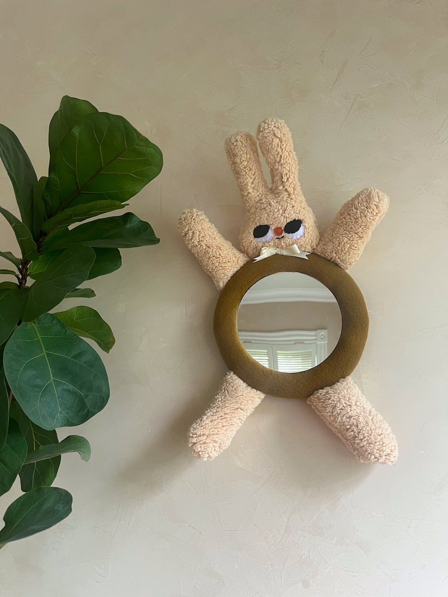 Fluffy Fiona Bunny • Clunky Picnic Plush Mirror