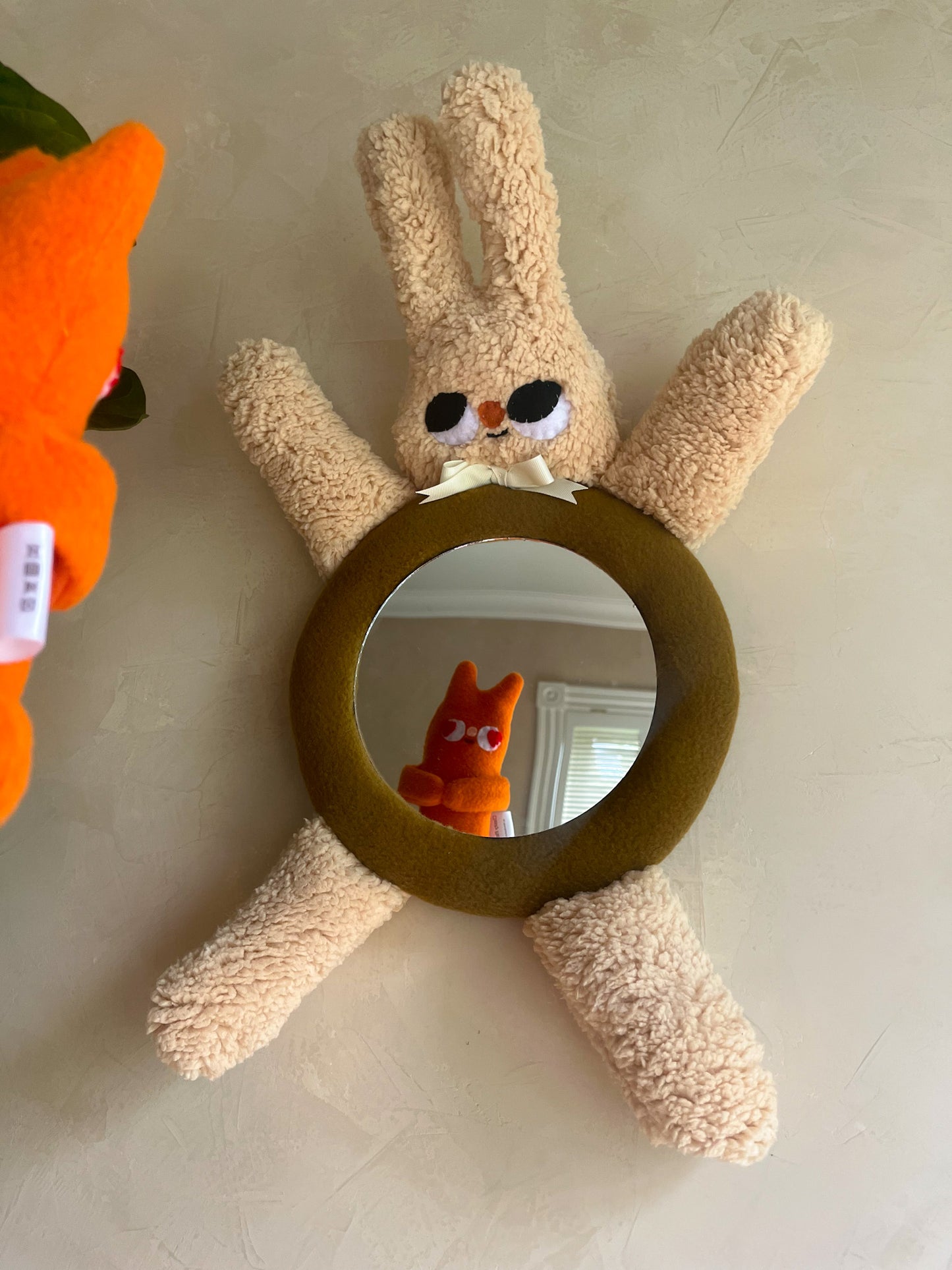 Fluffy Fiona Bunny • Clunky Picnic Plush Mirror