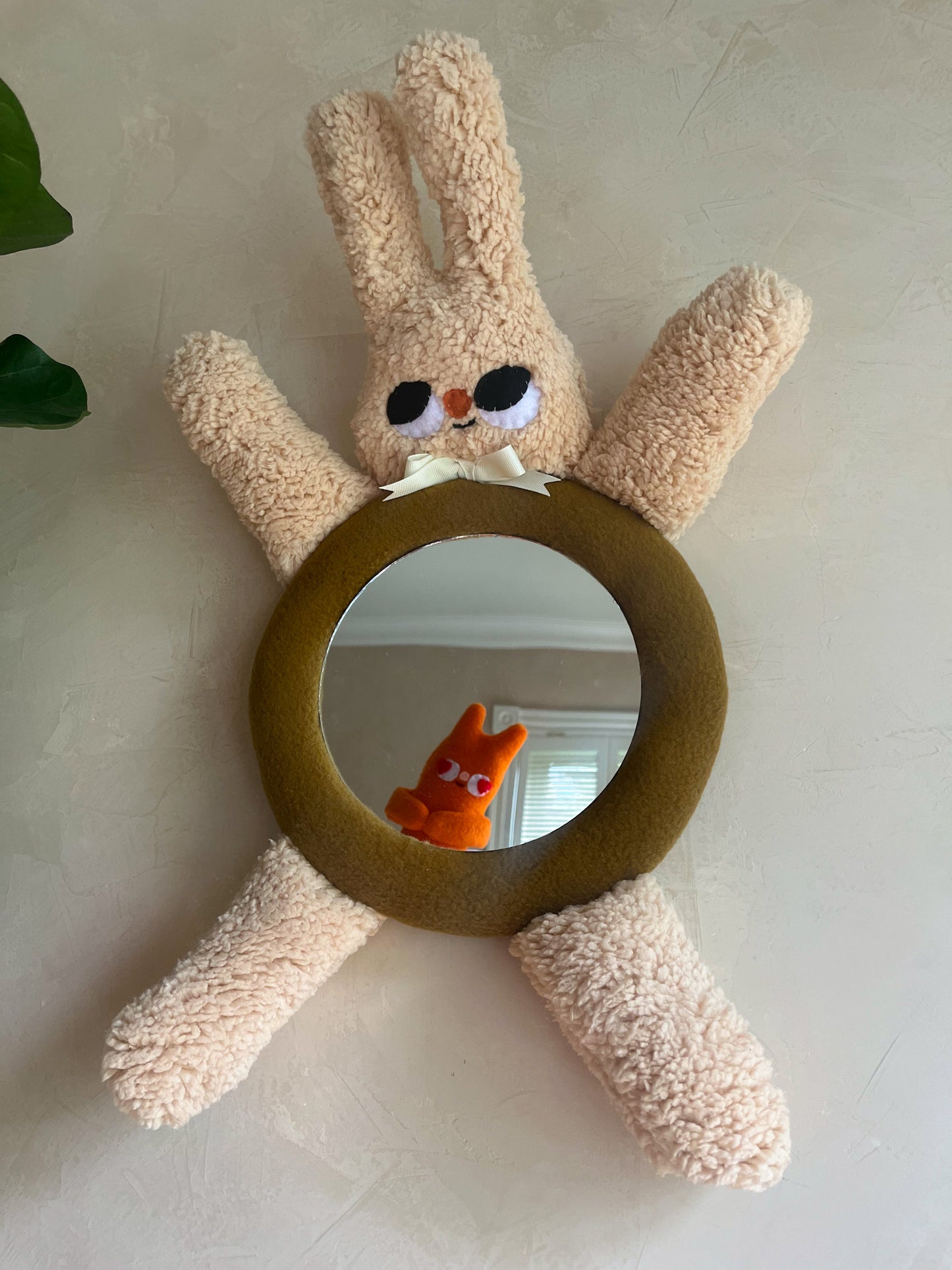 Fluffy Fiona Bunny • Clunky Picnic Plush Mirror