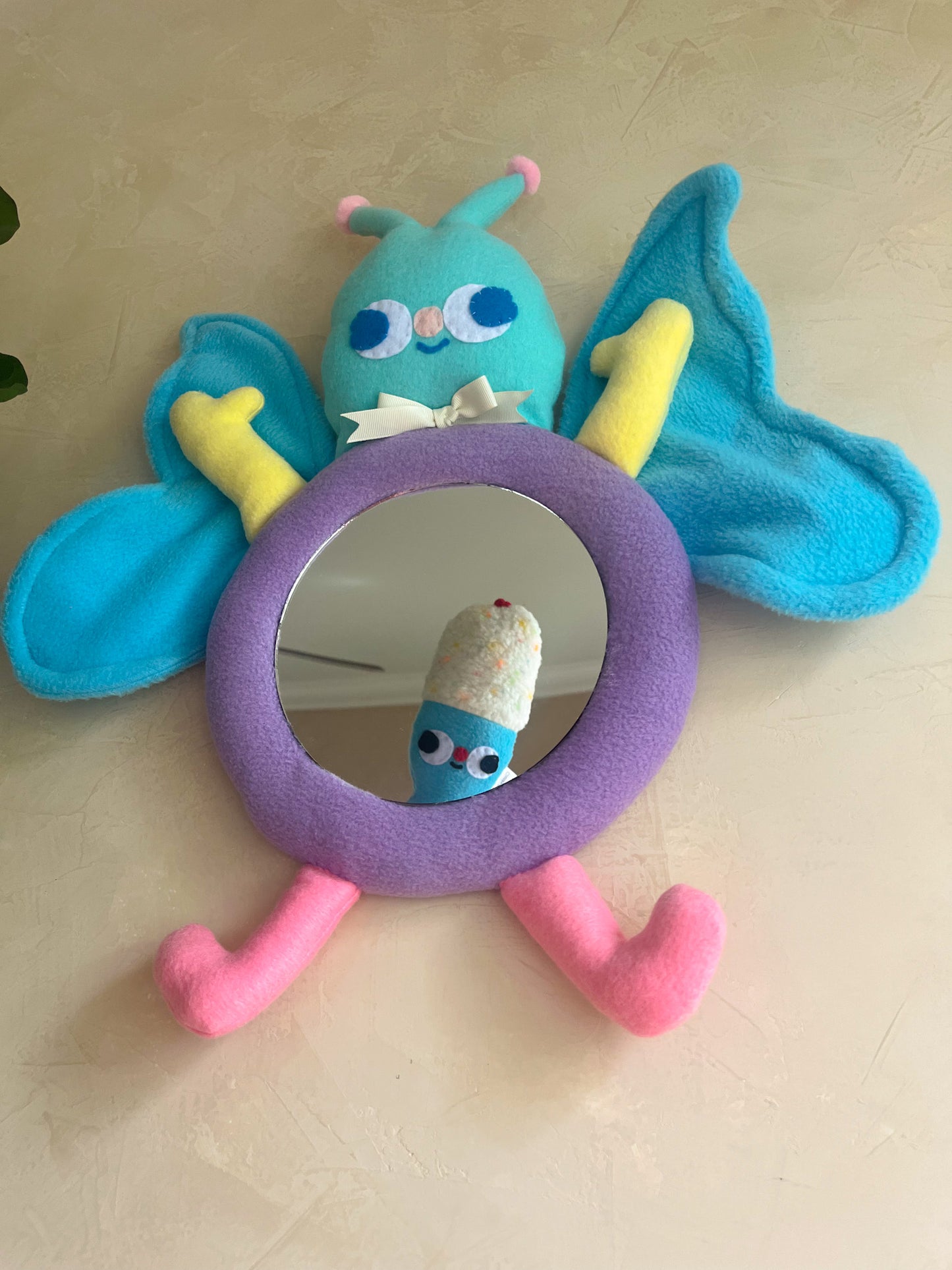Beautiful Butterfly • Clunky Picnic Plush Mirror