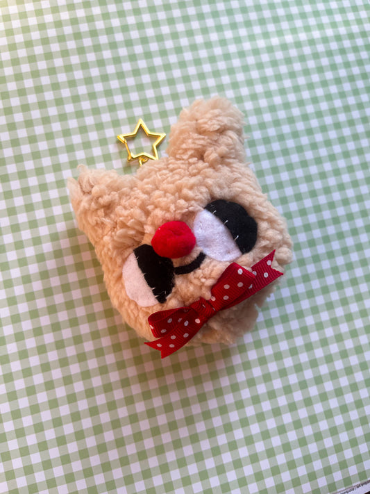 Circus Teddy #1 - Clunky Plush Keychain