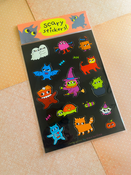 Scary Sticker Sheet