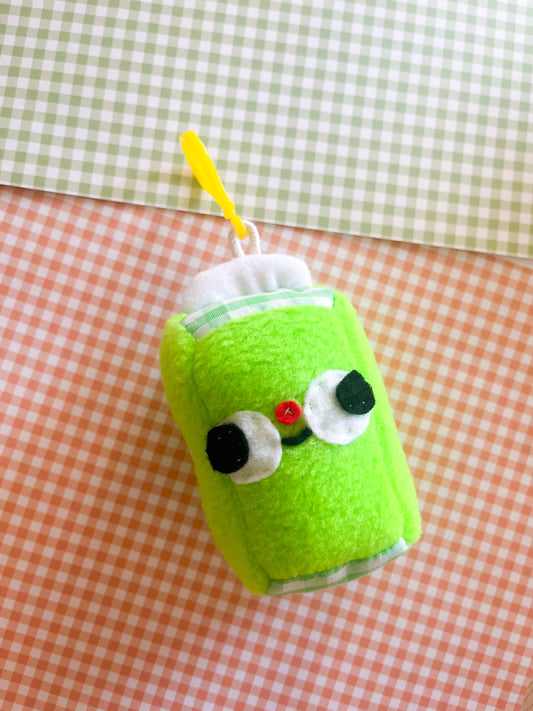 Melon Milk Carton - Clunky Plush Keychain