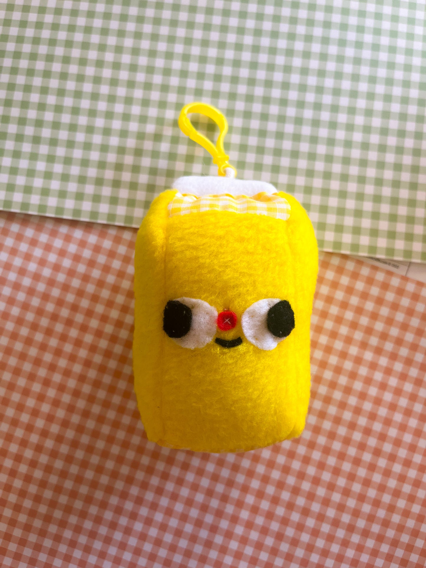 Banana Milk Carton - Clunky Plush Keychain