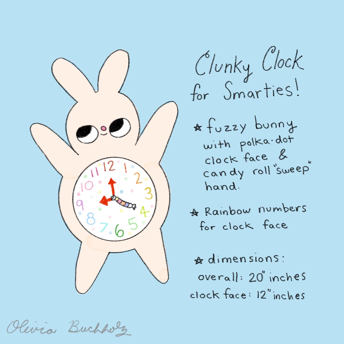 CUSTOM Plushie Friend Clock