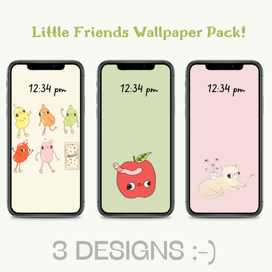 Little Friends! Digital Download Phone Wallpaper Set