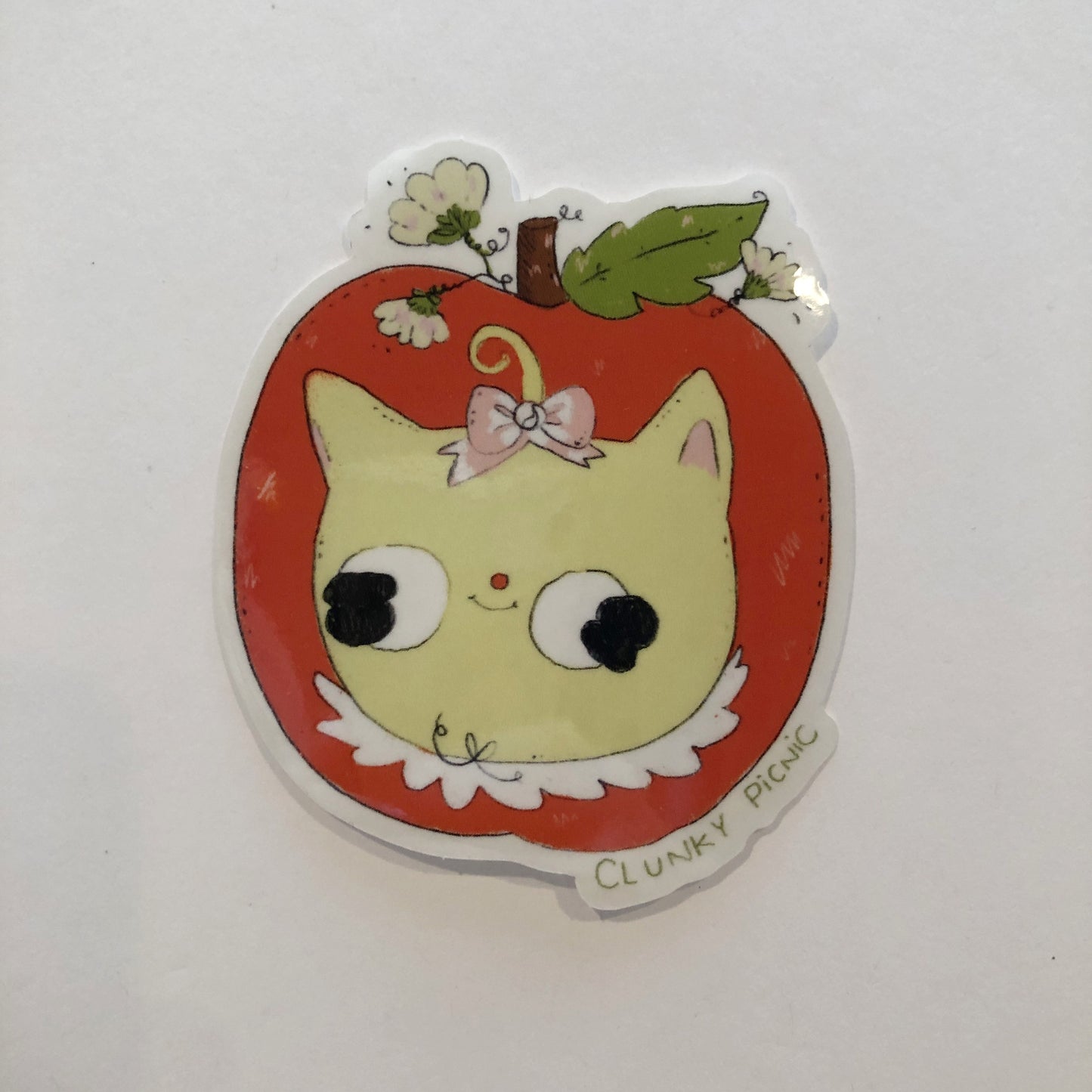 Apple Kitty Sticker