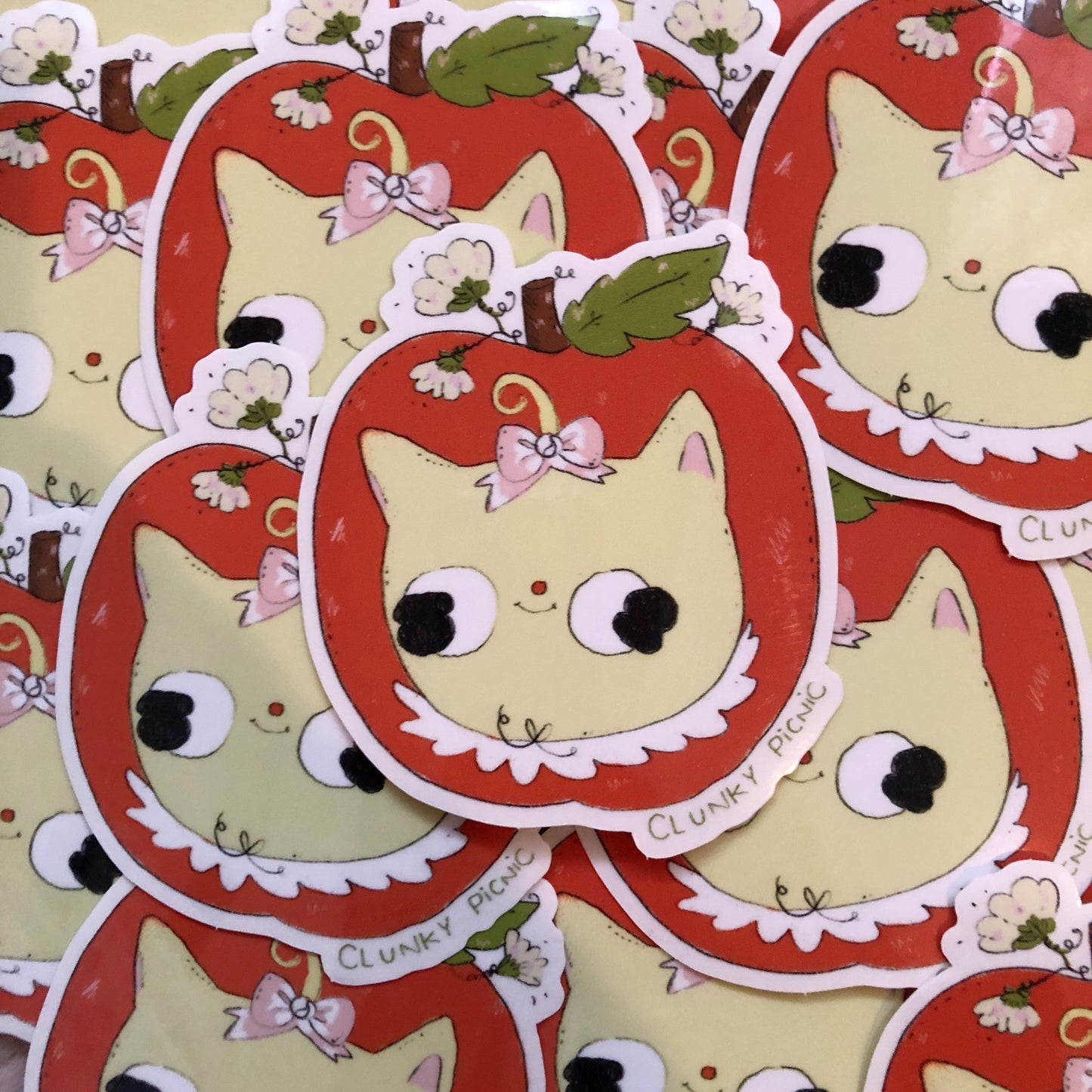 Apple Kitty Sticker