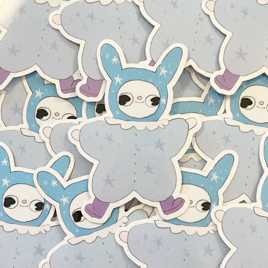 Sleepover Bunny Sticker