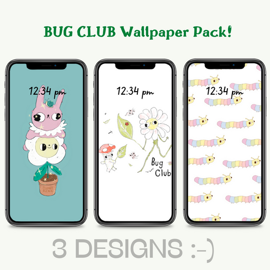 Bug Club! Digital Download Phone Wallpaper Set