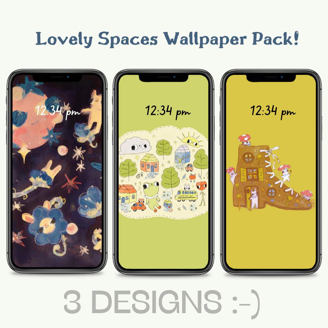 Lovely Spaces! Digital Download Phone Wallpaper Set